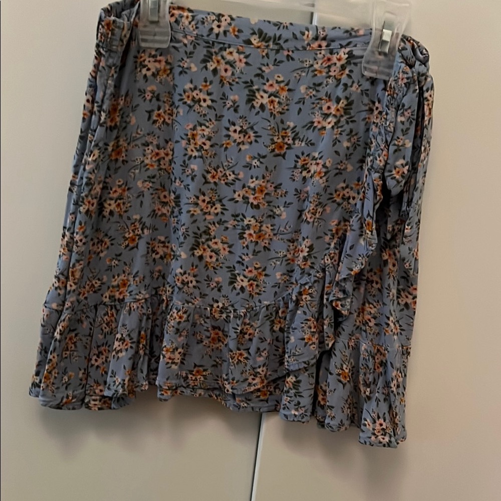 American Eagle Blue Floral Skirt
